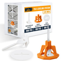 ALBO Tile Leveling System Set 1/8 inch - 400 PCS - Professional Floor & Wall Spacer Kit with Reusable Caps & Plates