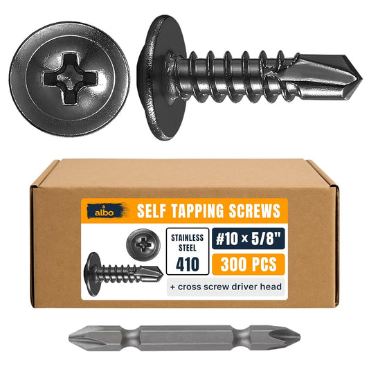 ALBO #10 x 5/8 inch Stainless Steel Self Tapping Truss Head Screws 300pcs