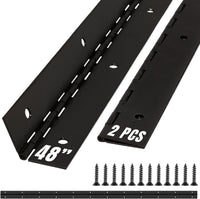 ALBO 48 inch Black Heavy Duty Piano Hinge Stainless Steel 2-Pack