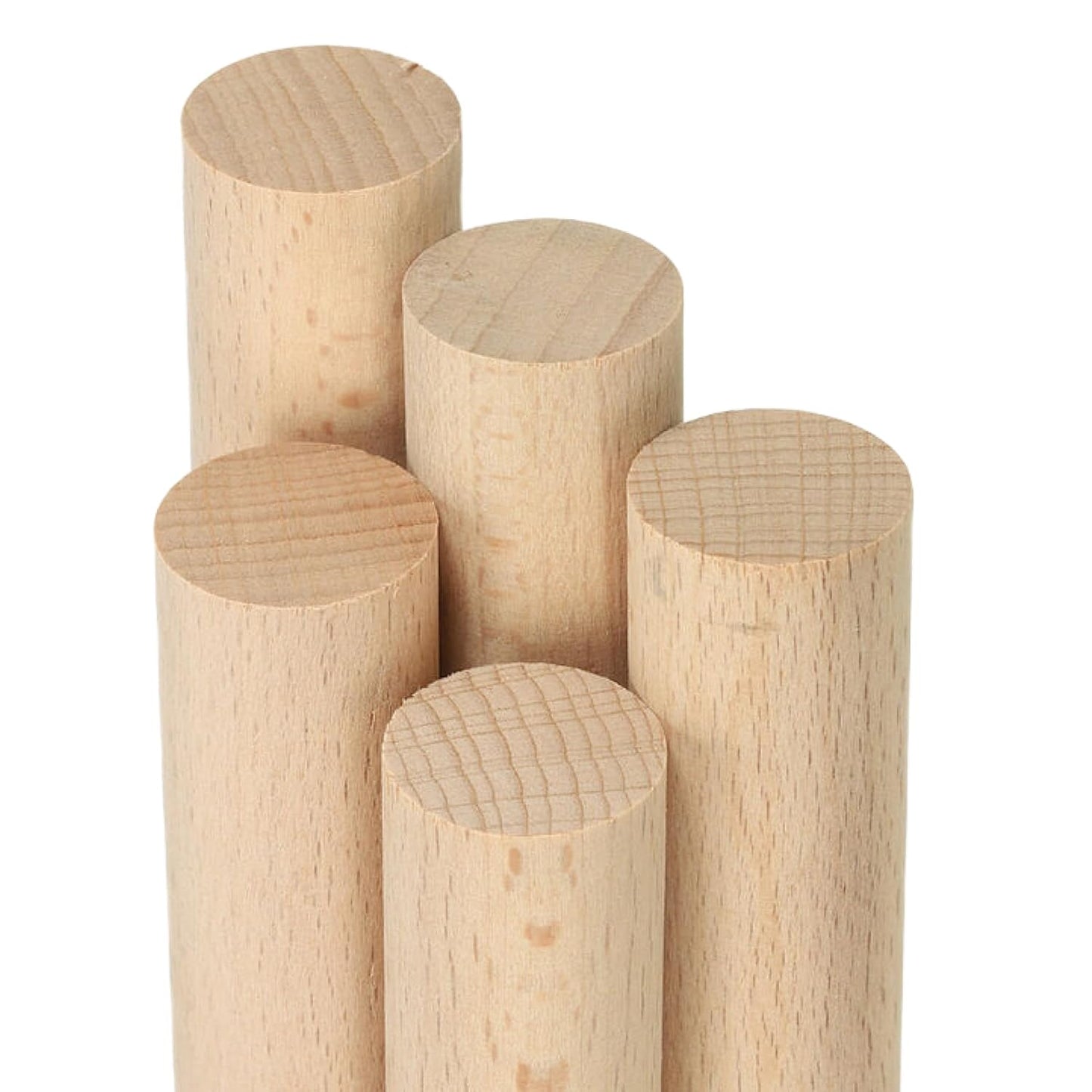 Albo 1" x 36" Wooden Dowel Rods Set - 25 Pack Birch Natural Long Craft Sticks Woodworking Furniture Garden Structures Hardwood Sanded Smooth Railings Supports Decor Crafts DIY Projects