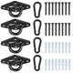 Albo Diamond Plate 2650lbs Swing Hangers 4 Pcs Black