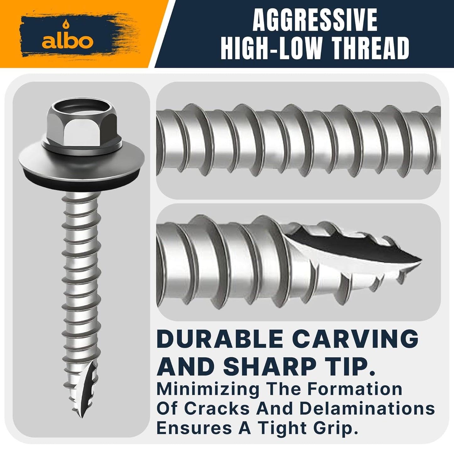 #10x3 White Metal Roofing Screws 150pcs