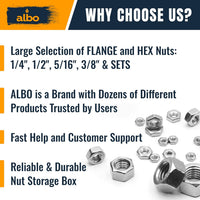 ALBO Metric Flange Nuts Assortment 250pcs
