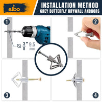 ALBO Drywall Anchor Kit with Screws