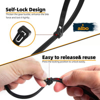 ALBO Zip Ties Assorted Sizes (6-12 inch) 200 Pack