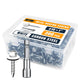 ALBO #10 x 1 inch Carbon Steel White Metal Roofing Screws 300pcs