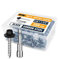 ALBO #10 x 3 Inch Silver Hex Head Metal Roofing Screws 150pcs