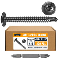 ALBO #10 x 1-1/4 inch Stainless Steel Self-Tapping Screws 200pcs