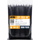 ALBO Black Zip Ties 14 Inch, Nylon Wire Ties for Indoor and Outdoor, Pack 1000 pcs