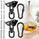 Albo Heavy Duty Swing Hangers 2 Pack, 2650 LBS, 360° Swivel Ceiling Mount Black