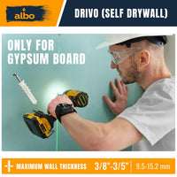 ALBO Self Drilling Plastic Drywall Anchor Set with Screws 50pcs