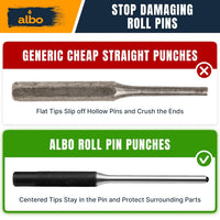 ALBO Pin Punch Set SAE 1/16–5/16 in Chrome Vanadium Steel 9pcs