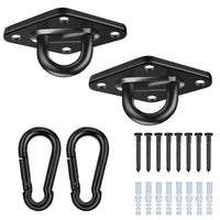 Albo Diamond Plate Heavy Duty Swing Hangers 2 Pcs Black Stainless Steel