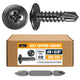 ALBO #8 x 5/8 inch Self Tapping Truss Head Screws Black 350pcs