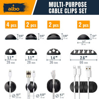 Albo Zip Cable Clips 10 Pcs