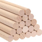 ALBO 1/2" x 24" Wooden Dowel Rod, Birch Natural Hardwood Rods, 25 pieces