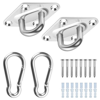 compare product Albo Heavy Duty 304 Stainless Steel Diamond Plate Swing Hangers 2 PCS