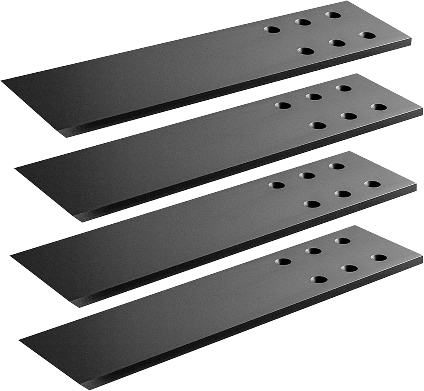 ALBO 10" Heavy Duty Flat Countertop Support Brackets (4-Pack) - 1/4" Steel, 300 lb Capacity, Matte Black