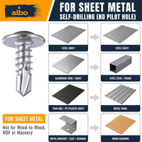 #10 x 1/2 Stainless Steel Self Tapping Screws