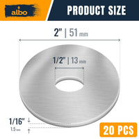 ALBO 5/16" x 1-1/4" Stainless Steel Fender Flat Washers 20pcs