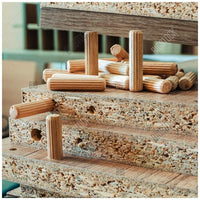 ALBO Wooden Dowel Pins Assorted Sizes 1/4–1/2 inch 100pcs