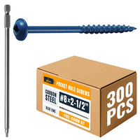 ALBO #8 x 2 inch Carbon Steel Zinc Plated Pocket Hole Screws 300pcs