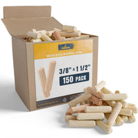 ALBO Wooden Dowel Pins 1/4 x 1-1/4 inch Hardwood 200pcs