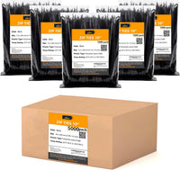 ALBO Black Zip Ties 10 Inch, Nylon Wire Ties for Indoor and Outdoor, Pack 5000 pcs