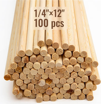 compare product ALBO Bamboo Wooden Dowel Rods, 1/4