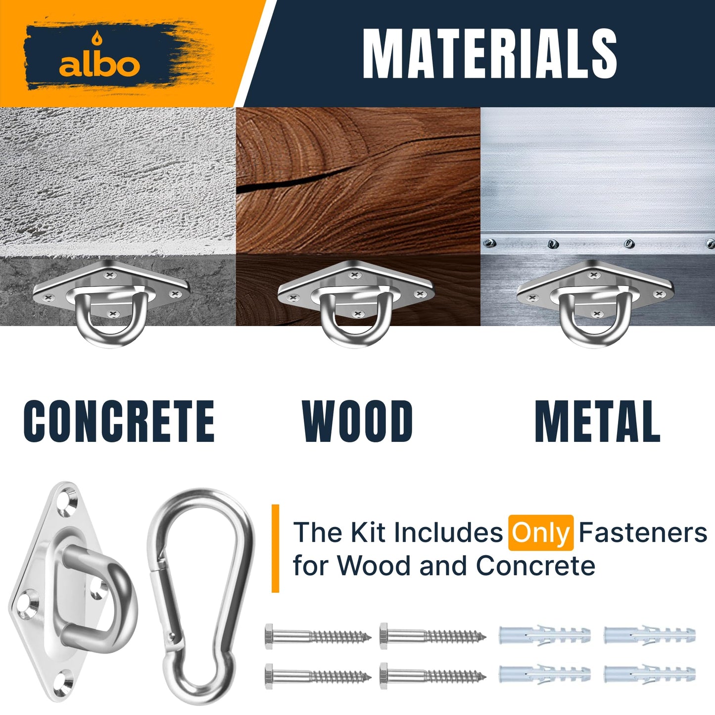 Albo Diamond Plate Swing Hangers 4 PCS