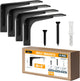 ALBO 10" Heavy Duty Countertop Support Brackets (4-Pack) - 400 lb Steel Hidden Floating Shelf Corbel, Matte Black