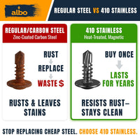 ALBO #8 x 1/2 inch Stainless Steel Self-Tapping Truss Head Screws 400pcs