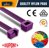 ALBO 800 Pcs. Multicolor Zip Ties, 6 Inch, 40 lb Tensile Strength - Nylon Cable Ties for Home & Office