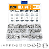 ALBO M8 Hex Nuts Stainless Steel 100pcs