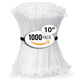 ALBO White Zip Ties 10 Inch, Nylon Wire Ties for Indoor and Outdoor, Pack 1000 pcs