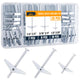 ALBO 25-Piece Heavy Duty Hollow Wall Anchors Kit for Drywall Ceilings with Screw Spring/Includes Toggle Bolts and Wing Nut Assortment in 3 Sizes (1/8in, 3/16in, 1/4in)
