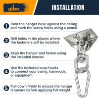Albo Heavy Duty Swing Hangers 4 Pack