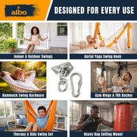 Albo Heavy Duty Swing Hangers 4 Pack