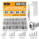 ALBO Metric Hex Socket Cap Screws Assortment M2-M5, 4-20mm Lengths, 1000pcs