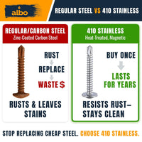 ALBO #8 x 1 inch Stainless Steel Self-Tapping Screws 200pcs