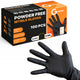 Grevo Disposable 5 & 8 Mil Black Nitrile Gloves S-XL – Heavy Duty Latex & Powder-Free – Textured, Chemical-Resistant (100 PCS 8 Mil, Medium)