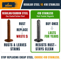 ALBO #8 x 1 inch Stainless Steel Self-Tapping Truss Head Screws 200pcs