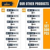 ALBO #10 x 1-1/4 inch Stainless Steel Self-Tapping Screws 200pcs