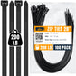 ALBO Black Zip Ties 20 Inch, Nylon Wire Ties for Indoor and Outdoor, Pack 100 pcs