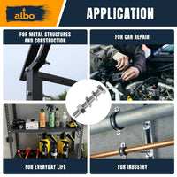 ALBO Hex Head Bolts and Nuts Stainless Steel Assortment Kit 1/4"-3/8", 1/2"-1-1/2" Lengths, 600pcs