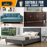 ALBO Wood Furniture Legs 5 inch, Heavy Duty Sofa Legs, Pack of 4 Square Couch Legs Covered with Clear Varnish, Sofa Replacement Parts, for Dresser Legs, Sideboard, Recliner Couch, Circle Chair