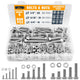 ALBO Hex Head Bolts and Nuts Set Grade 5 Zinc Plated 1/4-20 to 3/8-16 600pcs