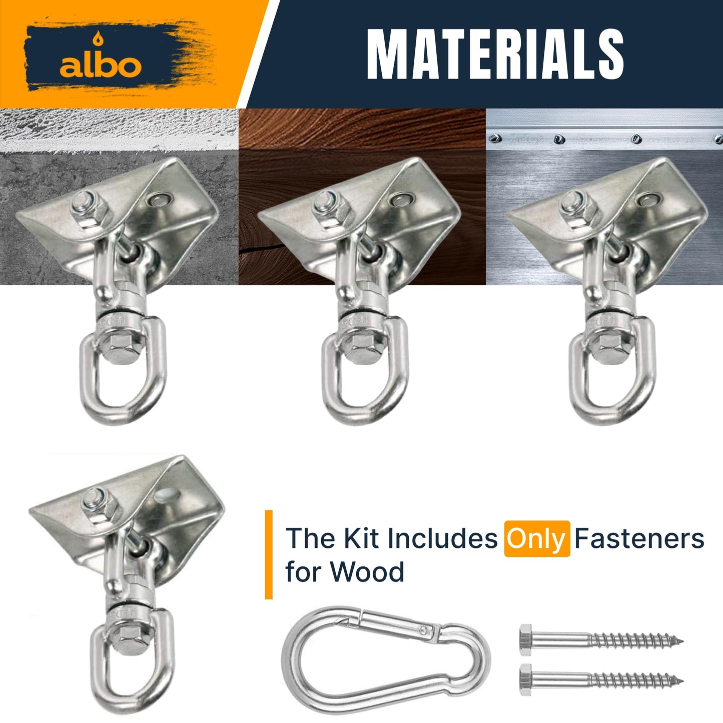 Albo Heavy Duty Swing Hangers 4 Pack