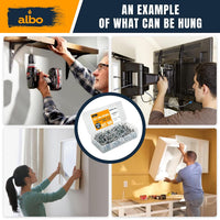 ALBO #6 Zinc Self-Drilling Drywall Anchors 100pc Set