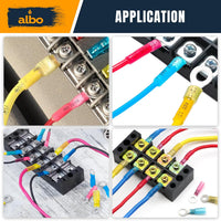 ALBO Blue Heat Shrink Ring Terminal Kit 16-14 AWG 250pcs